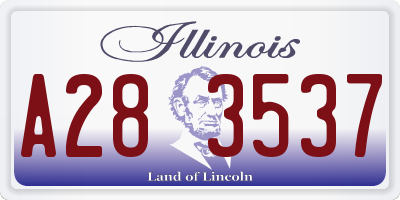 IL license plate A283537