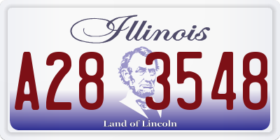 IL license plate A283548