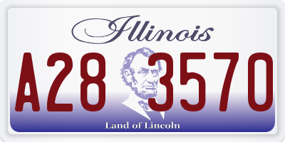 IL license plate A283570