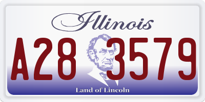 IL license plate A283579