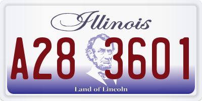 IL license plate A283601