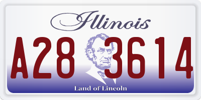 IL license plate A283614