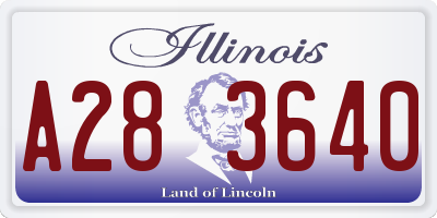 IL license plate A283640