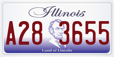 IL license plate A283655