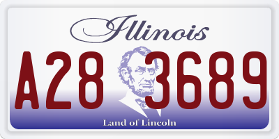 IL license plate A283689