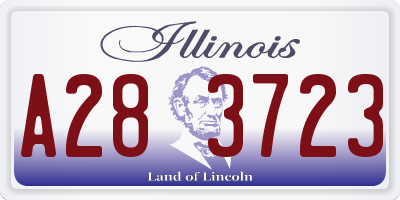 IL license plate A283723