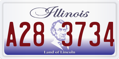 IL license plate A283734