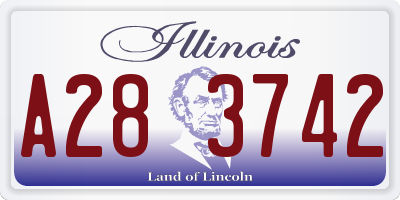 IL license plate A283742