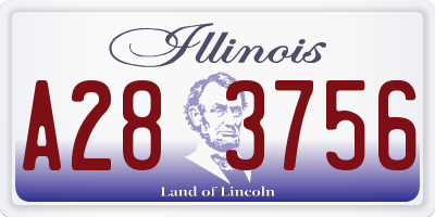 IL license plate A283756