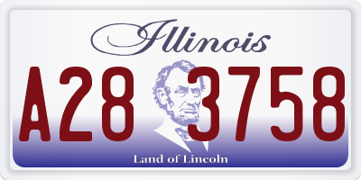 IL license plate A283758