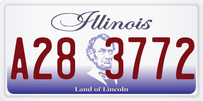 IL license plate A283772