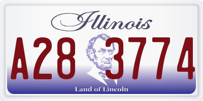 IL license plate A283774