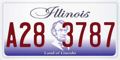 IL license plate A283787