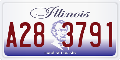 IL license plate A283791