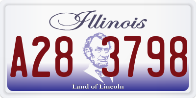 IL license plate A283798