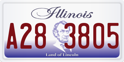 IL license plate A283805