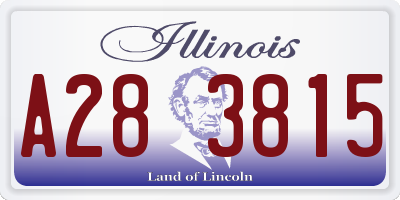 IL license plate A283815
