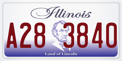 IL license plate A283840