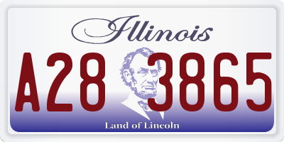 IL license plate A283865