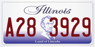 IL license plate A283929