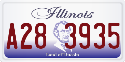 IL license plate A283935