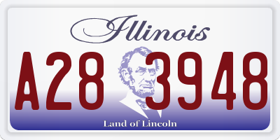 IL license plate A283948