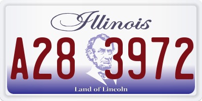 IL license plate A283972