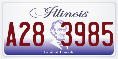 IL license plate A283985