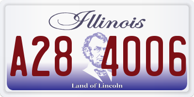 IL license plate A284006