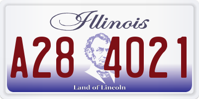 IL license plate A284021
