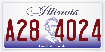 IL license plate A284024