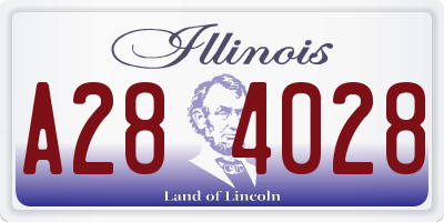 IL license plate A284028