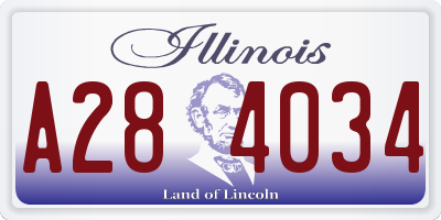 IL license plate A284034