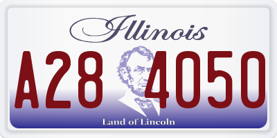 IL license plate A284050
