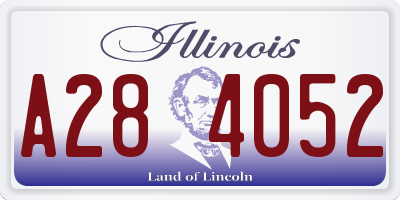 IL license plate A284052