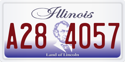 IL license plate A284057