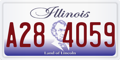 IL license plate A284059
