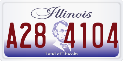 IL license plate A284104