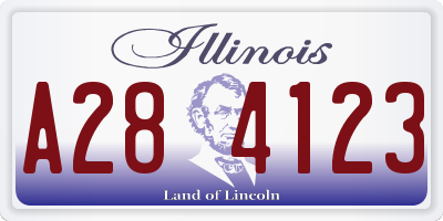 IL license plate A284123