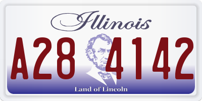 IL license plate A284142