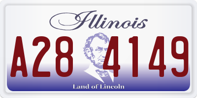 IL license plate A284149