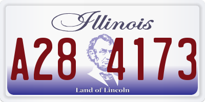 IL license plate A284173