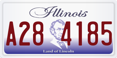 IL license plate A284185