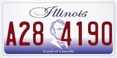 IL license plate A284190