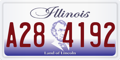 IL license plate A284192