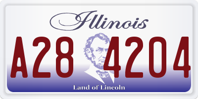 IL license plate A284204