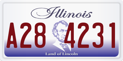IL license plate A284231