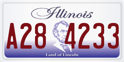 IL license plate A284233