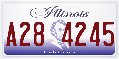 IL license plate A284245
