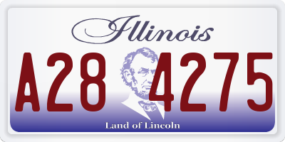 IL license plate A284275